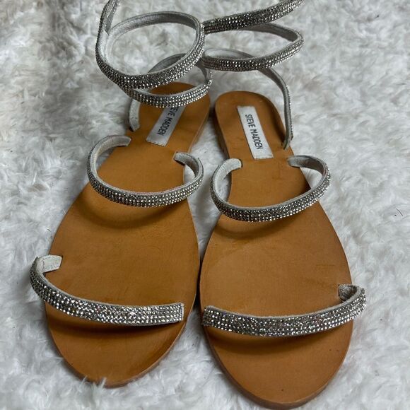 Steve Madden Garnish Rhinestones straps Gladiator Sandals Size 11 - Picture 1 of 6